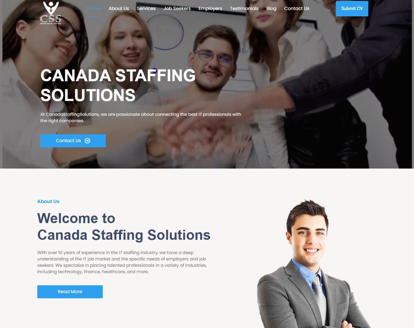 Website Design & Development for Canada Staffing Solutions