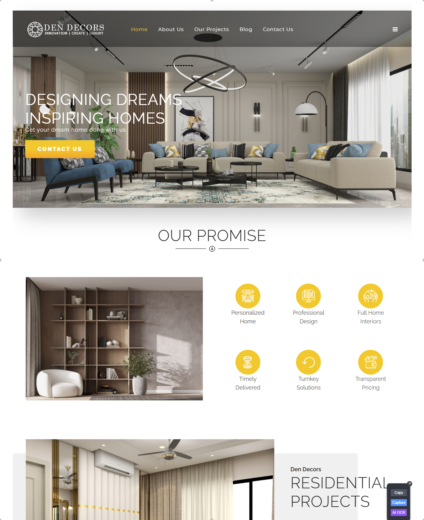 Website Design & Development for Den Decors