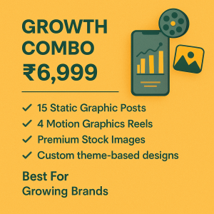 Growth Combo – Social Media Graphic Posts + Motion Reels (Monthly)