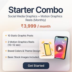 Starter Combo – Social Media Graphics + Motion Graphics Reels (Monthly)